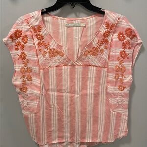 Standard Grace Embroidered Lyocell Top